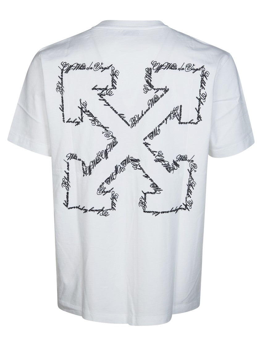 Off-White White Script Logo Front Graphic T-Shirt