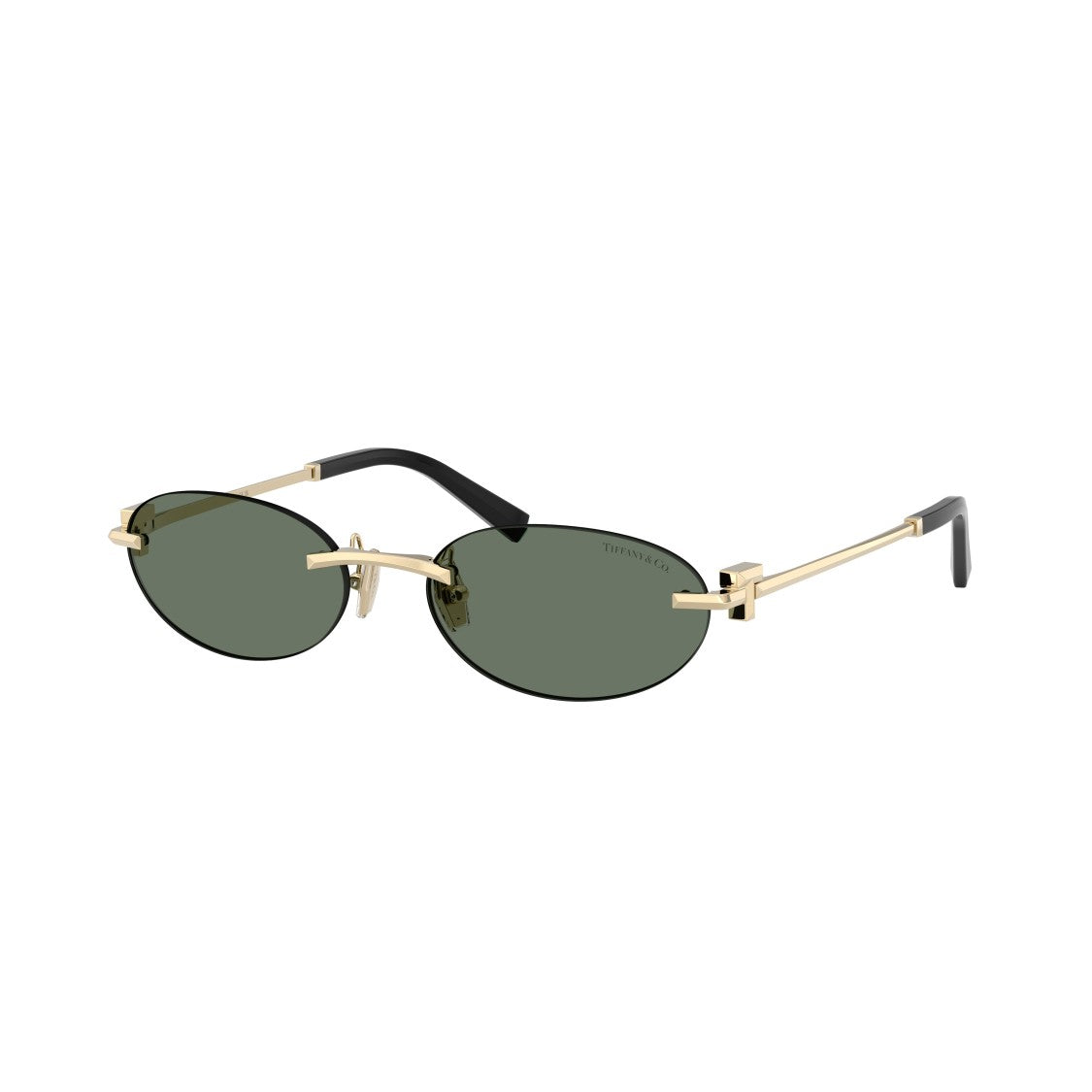 Tiffany & Co. Oval Lens Sunglasses With Gold-Tone Metal Frame