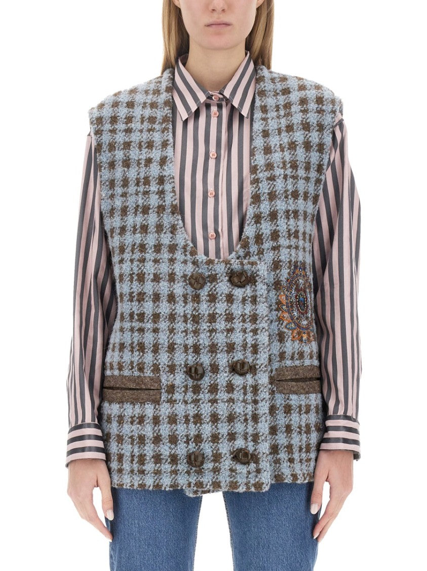 Etro Houndstooth Over Vest