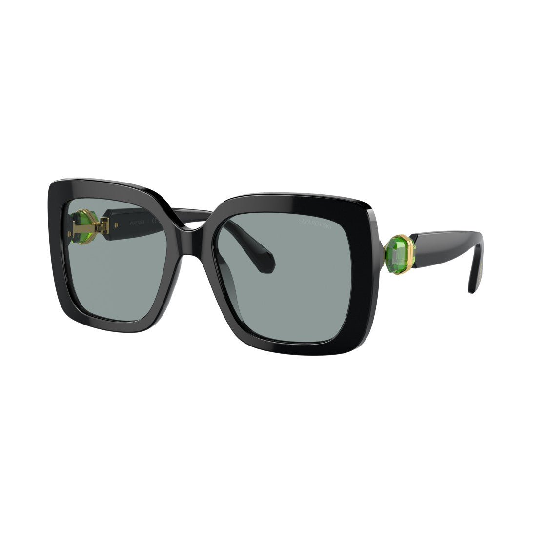 Swarovski 0Sk6001 Oversized Square Sunglasses With Crystal-Embellished Temples