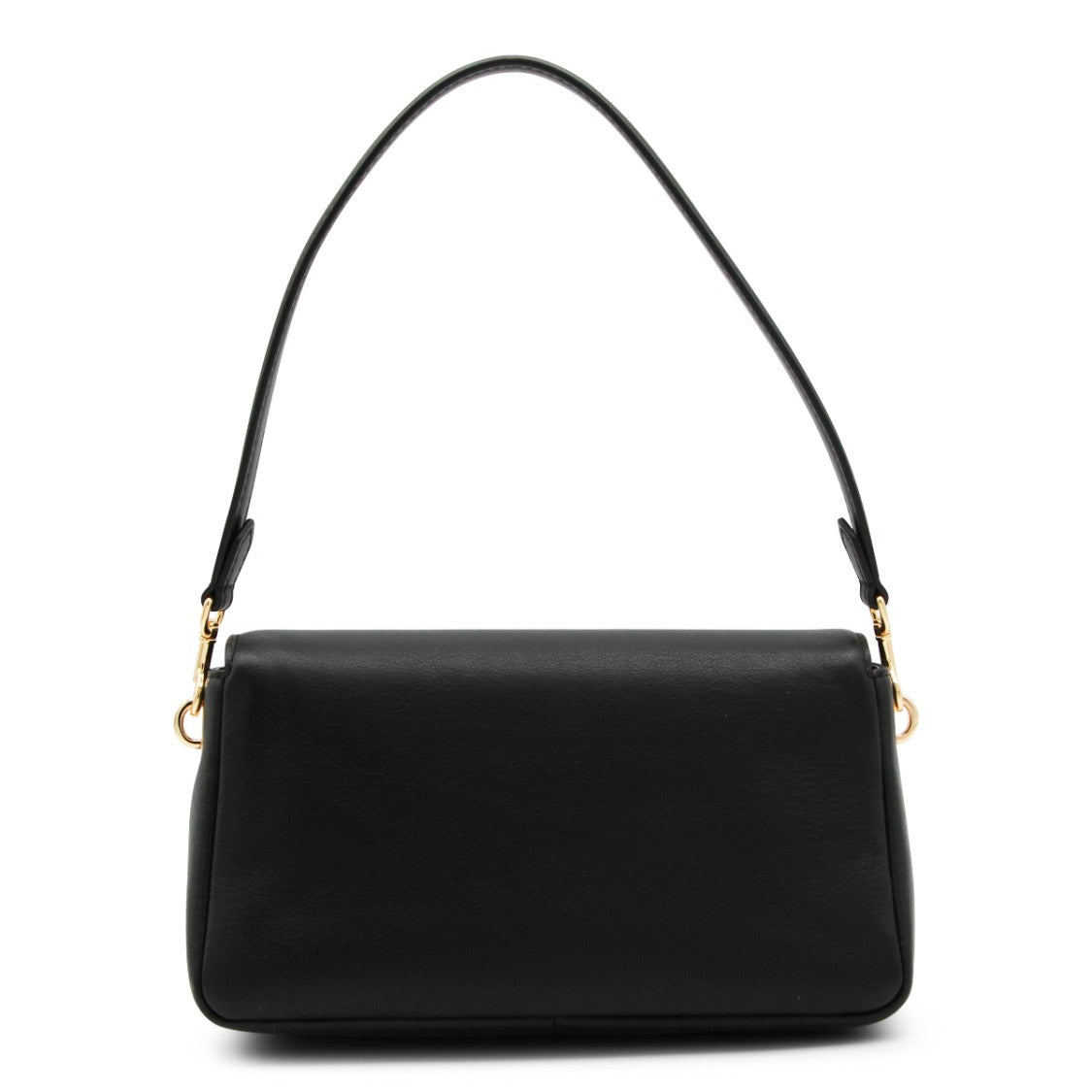 Tory Burch Structured Black Leather Shoulder Bag