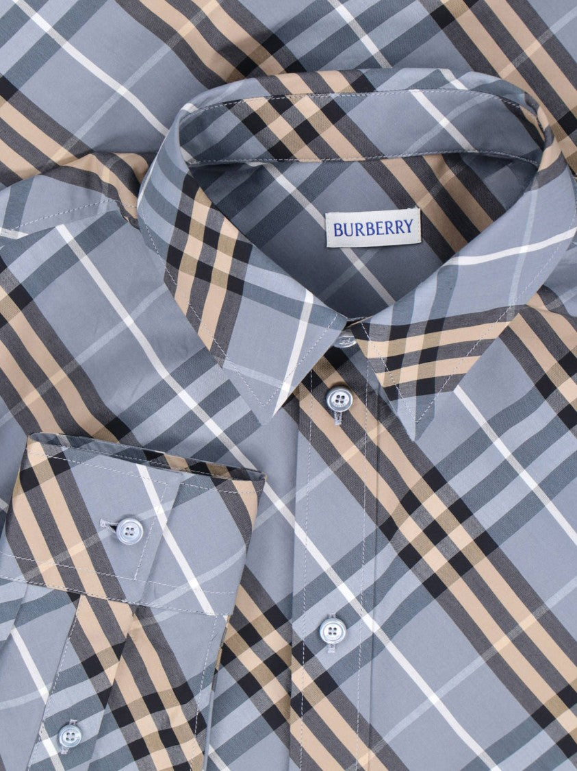 Burberry Check Tailored Cotton Casual Shirt