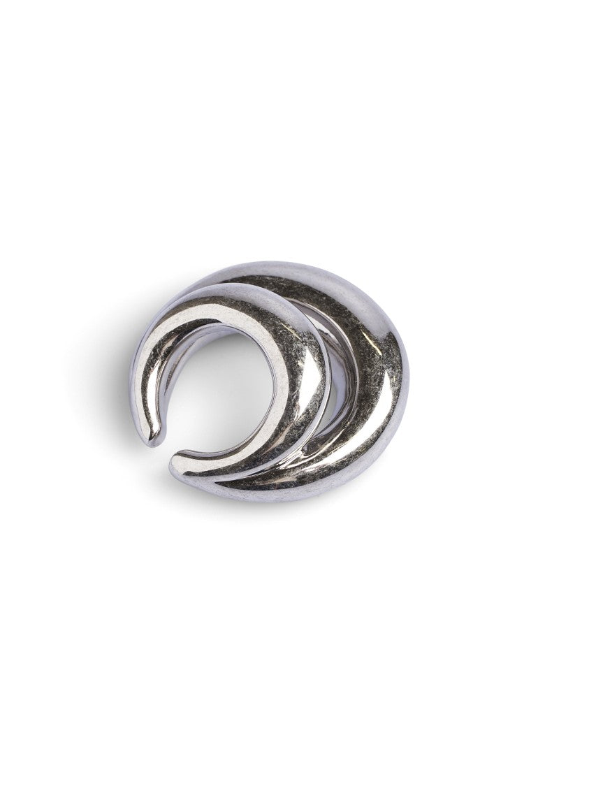 Panconesi Crescent-Shaped Silver Ear Cuff With Polished Finish