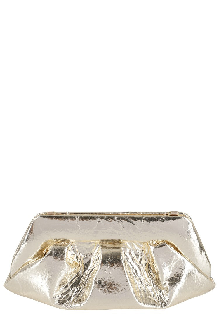 Themoirè Emera Gold Handbag With Crinkled Texture