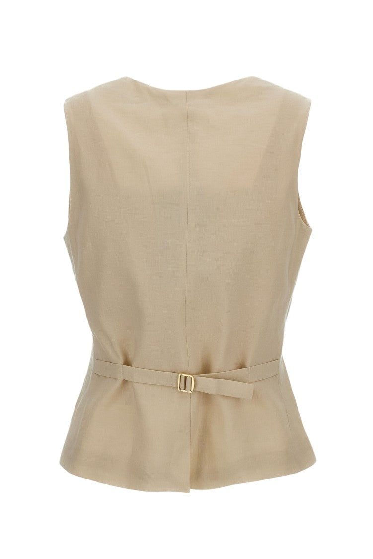 Max Mara Beige Carnet Gilet