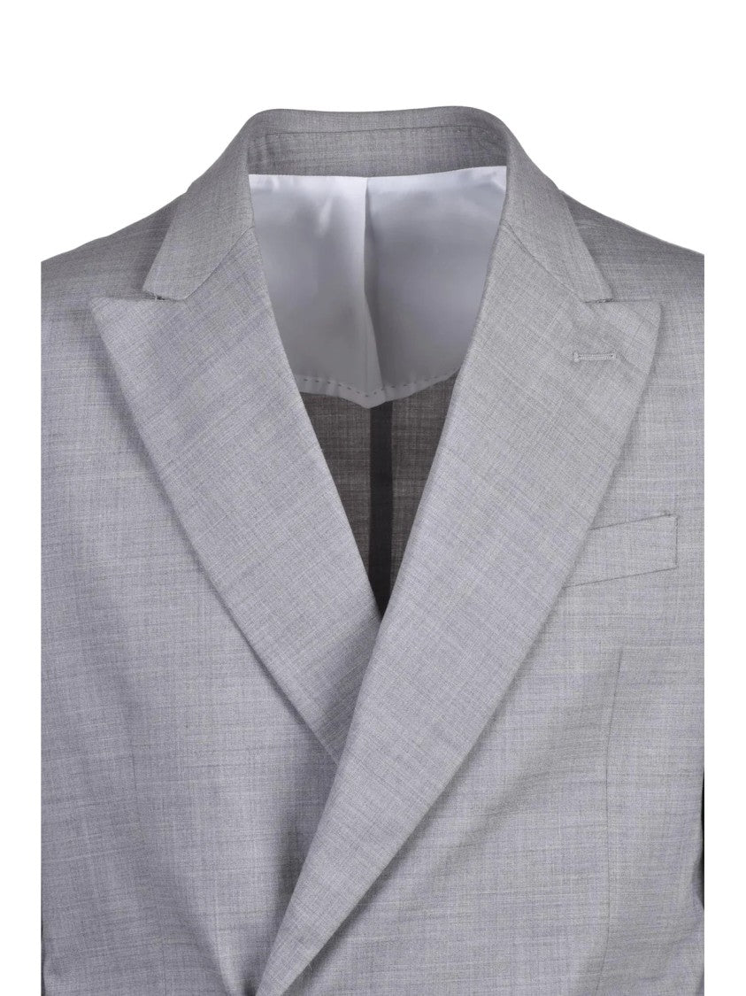 Officina Milanese Light Grey Kyoto Unlined Wool-Blend Jacket