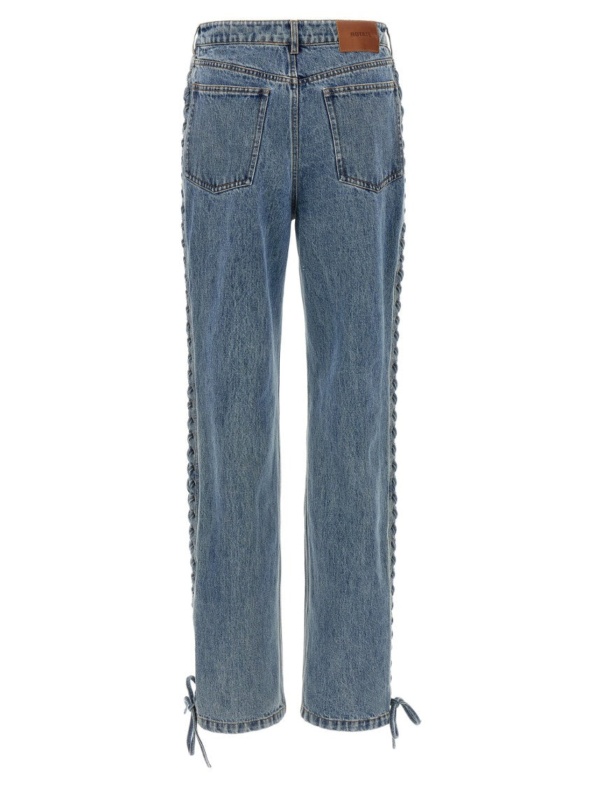 Rotate Birger Christensen 'Laced Straight Leg' Jeans