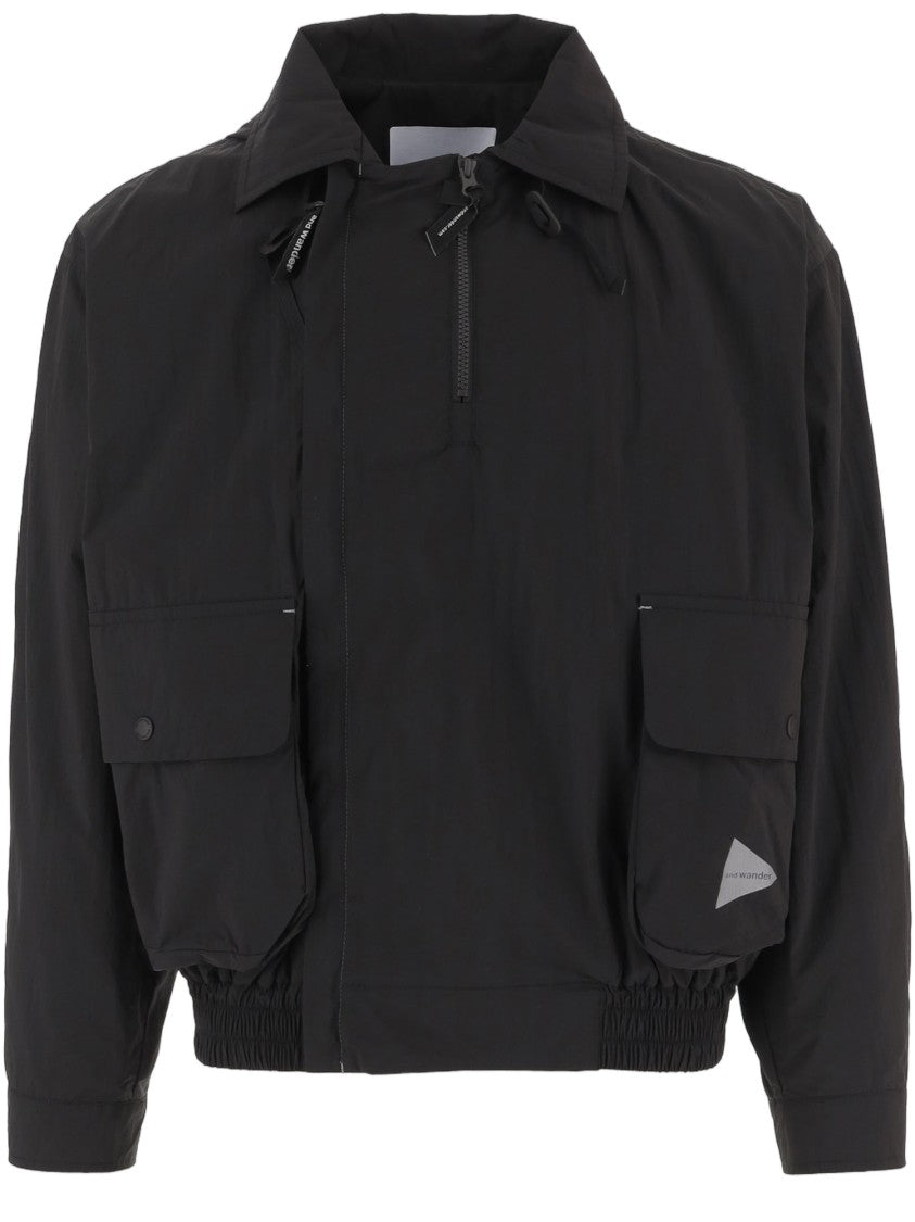 And Wander Nylon Jacket With Adjustable Collar And Design