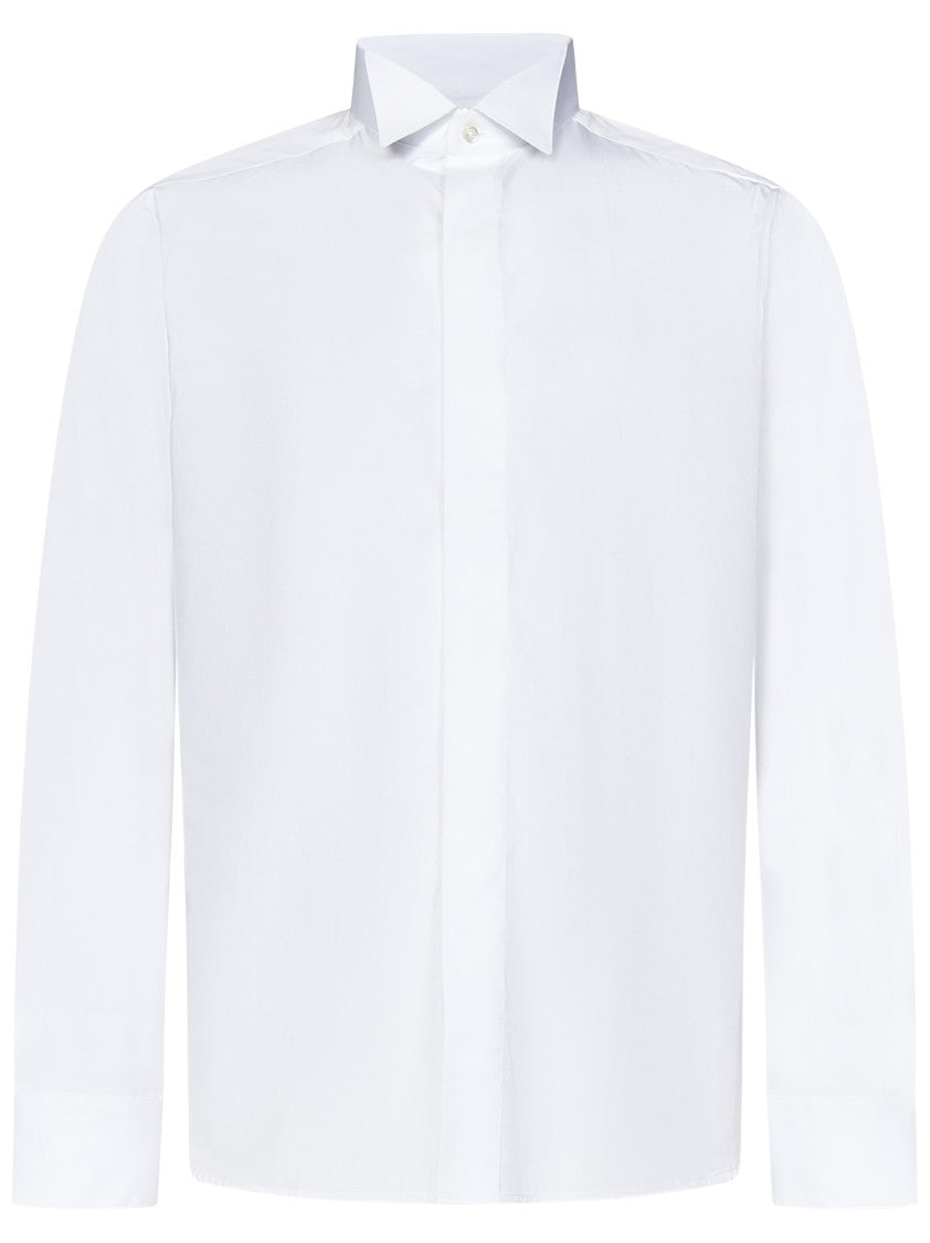 Low Brand Button-Down Long Sleeve Shirt With Pointed Collar