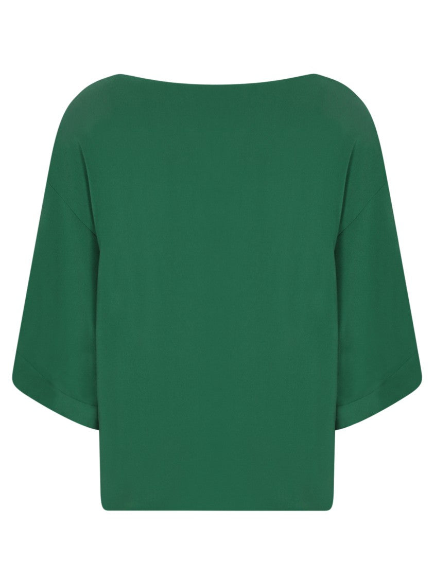 Alberto Biani Green Triacetate-Polyester Top