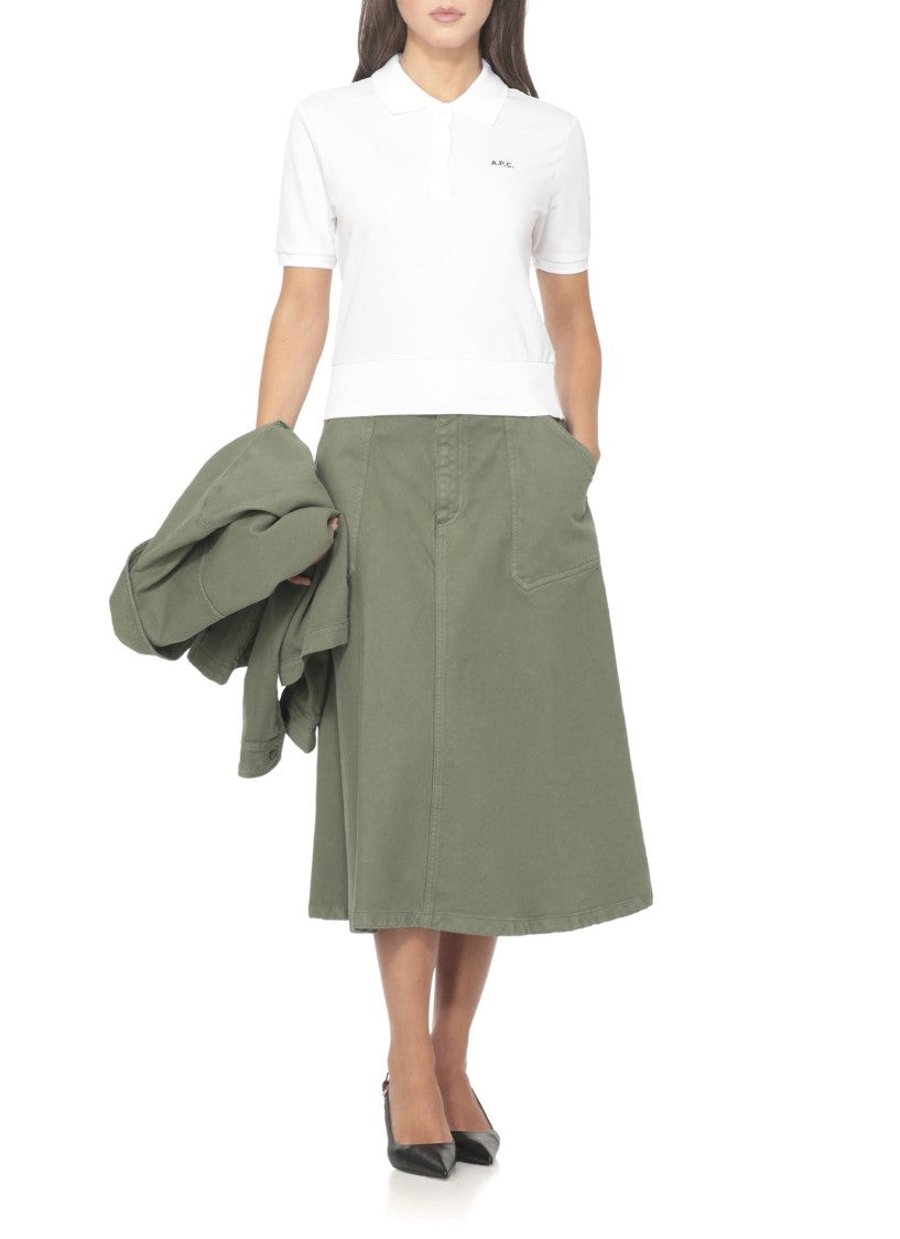 A.P.C. Cropped Short-Sleeved Cotton Polo