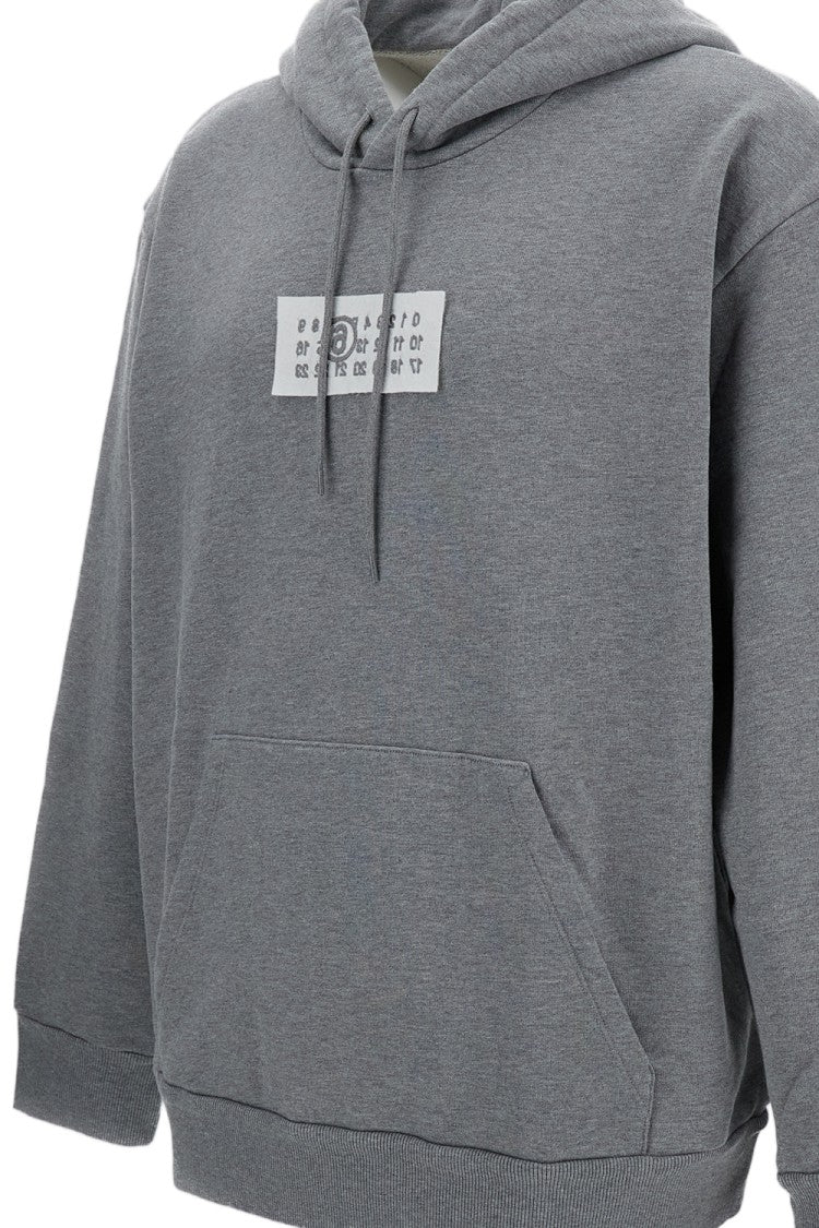 Mm6 By Maison Margiela Boxy Fit Cotton Hoodie With Drawstring Hood And Kangaroo Pockets