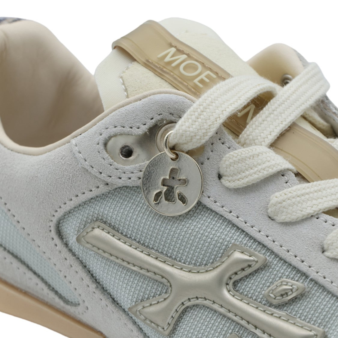 Premiata Layered Neutral Animal Print Sculpted Sole Sneakers