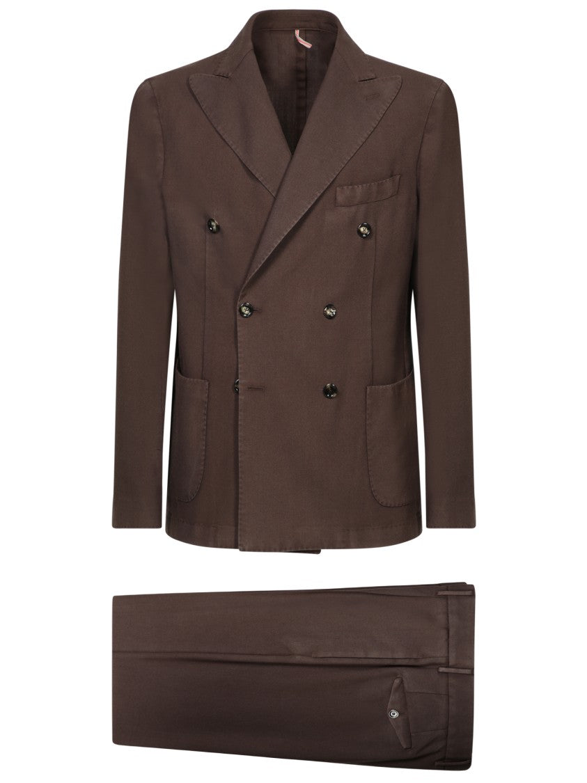 Dell'oglio Double-Breasted Green Suit With Tailored Fit