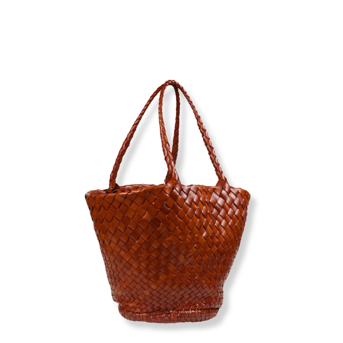 Dragon Diffusion Artisan Brown Handwoven Leather Tote Bag
