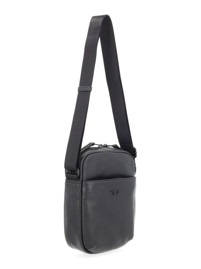 Diesel Black Ovine Leather Crossbody Bag