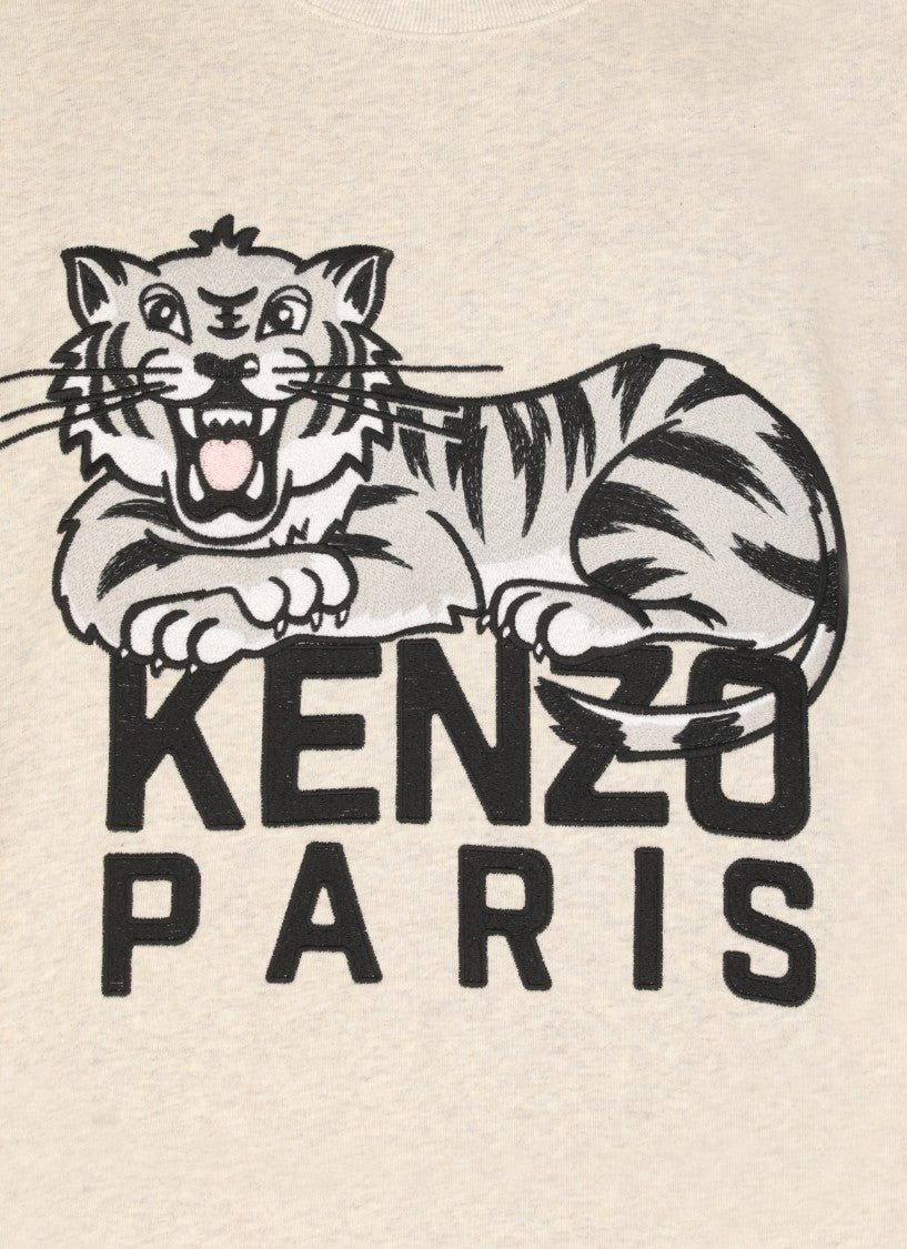 Kenzo Grey Happy Tiger Sweatshirt