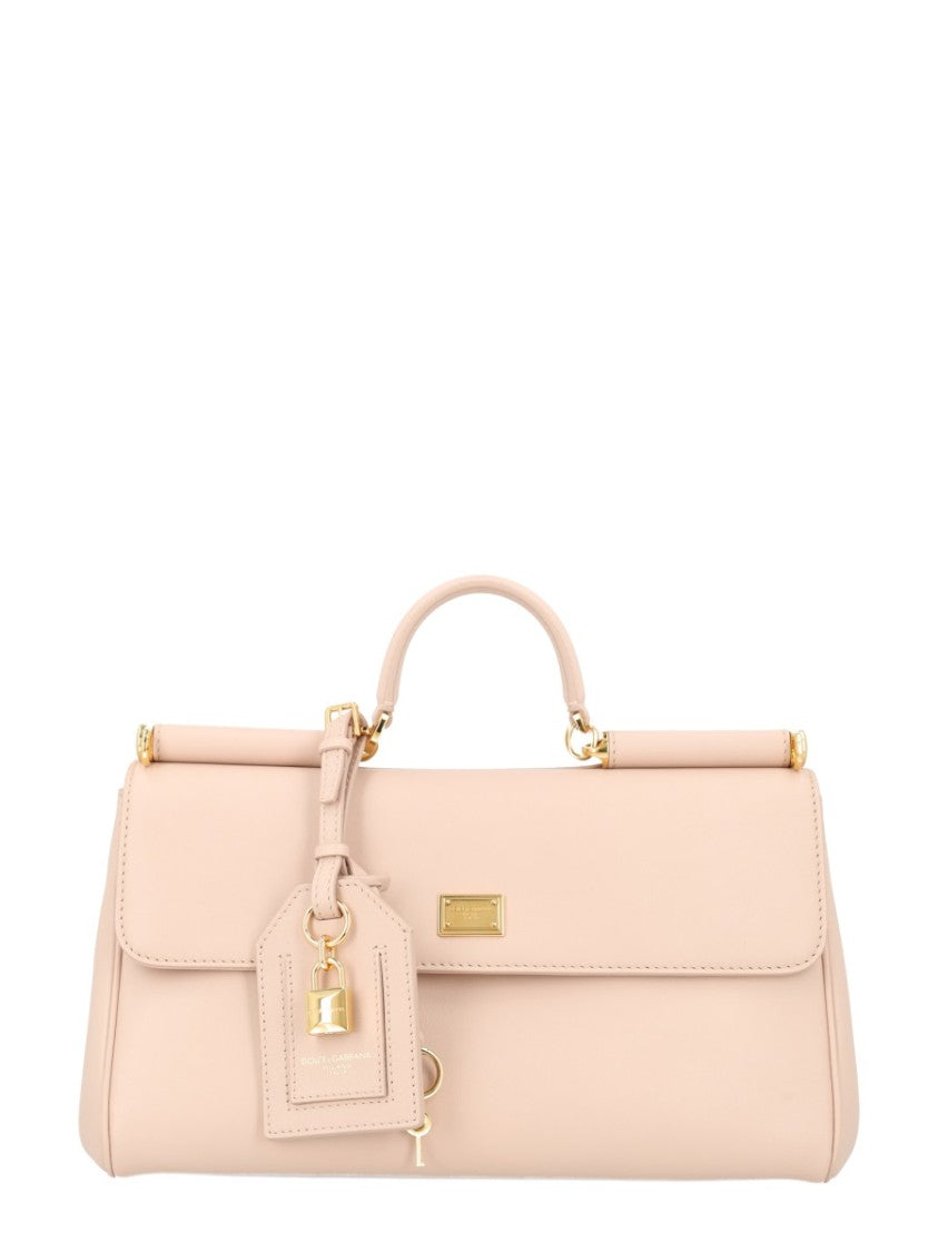 Dolce & Gabbana Neutrals My Sicily Structured Leather Handbag
