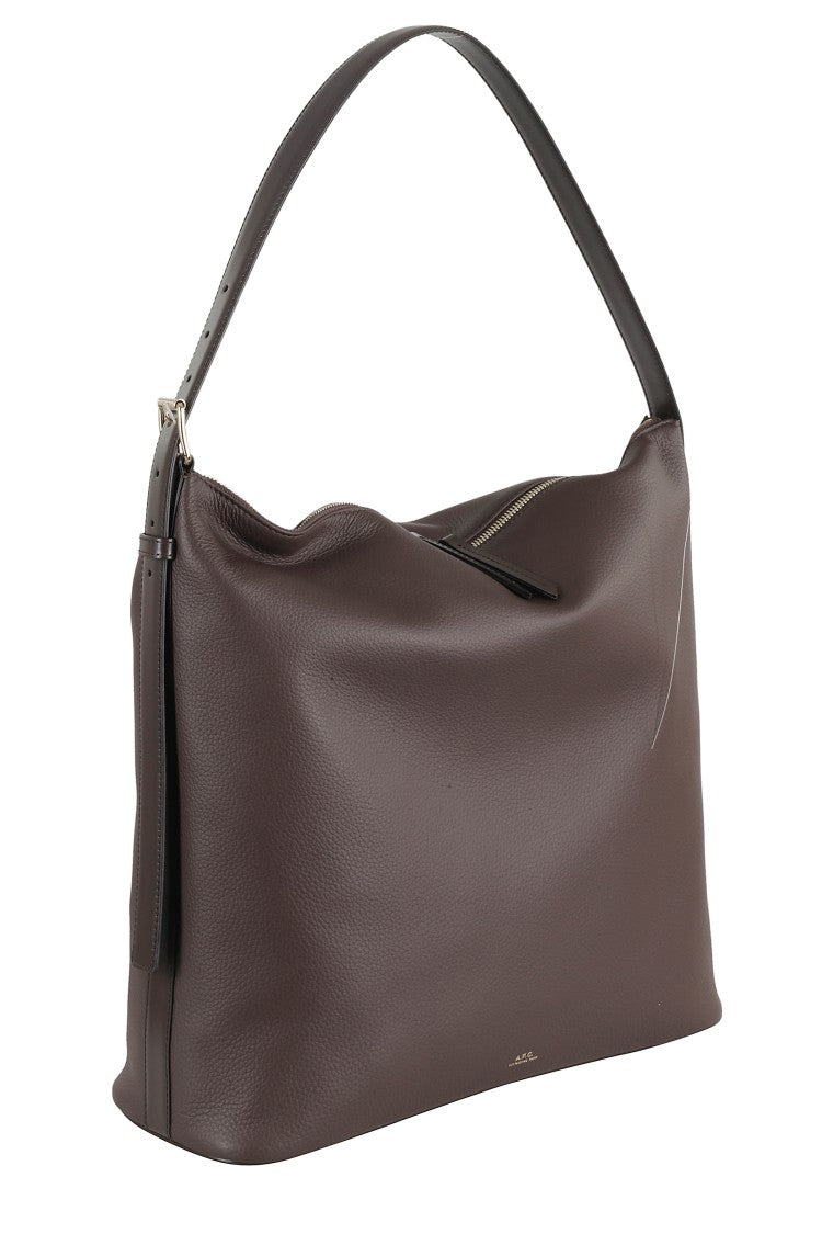 A.P.C. Tonka Leather Vera Maxi Shoulder Bag