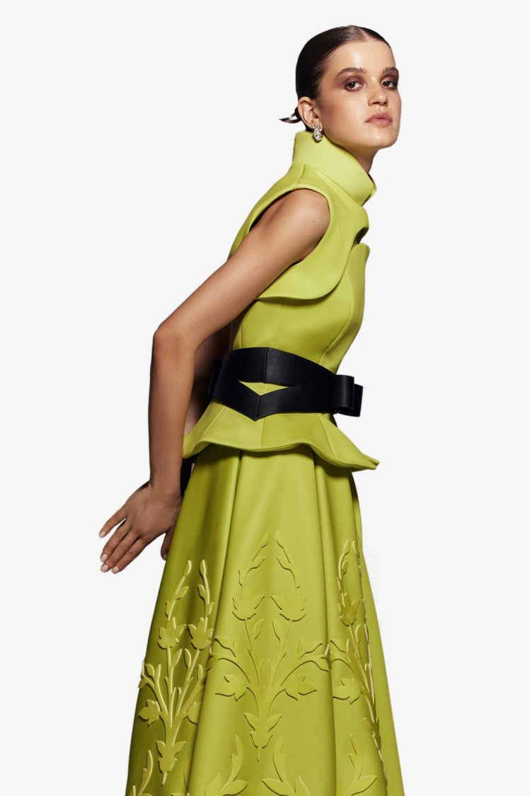 Saiid Kobeisy Neoprene Corset With Detachable Bolero