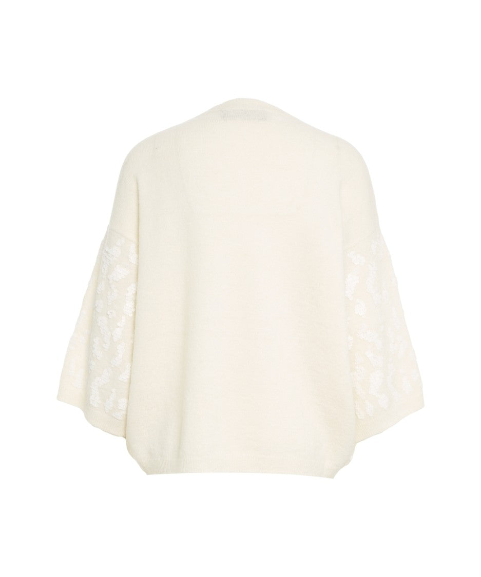 Kaos Oversized Knit Sweater With Sequin Embellishments