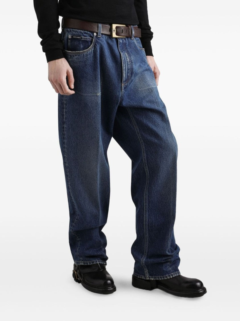 Dolce & Gabbana Relaxed Fit Blue Denim Jeans