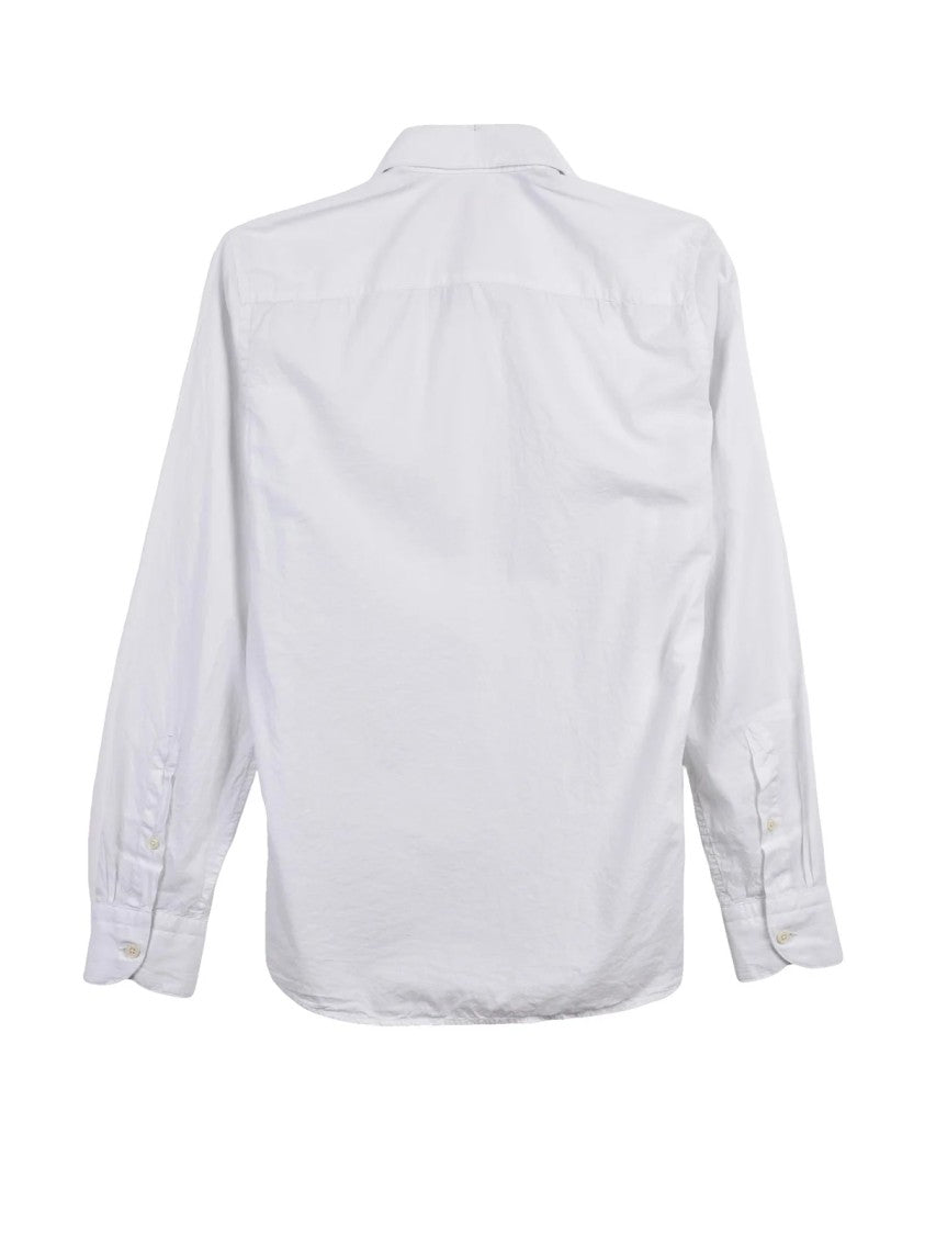 Ghirardelli White Minimalist Cotton Shirt