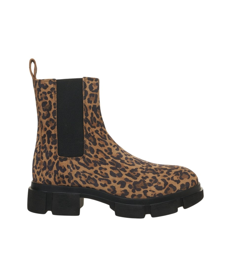 Copenaghen Animal Print Suede Chelsea Boots