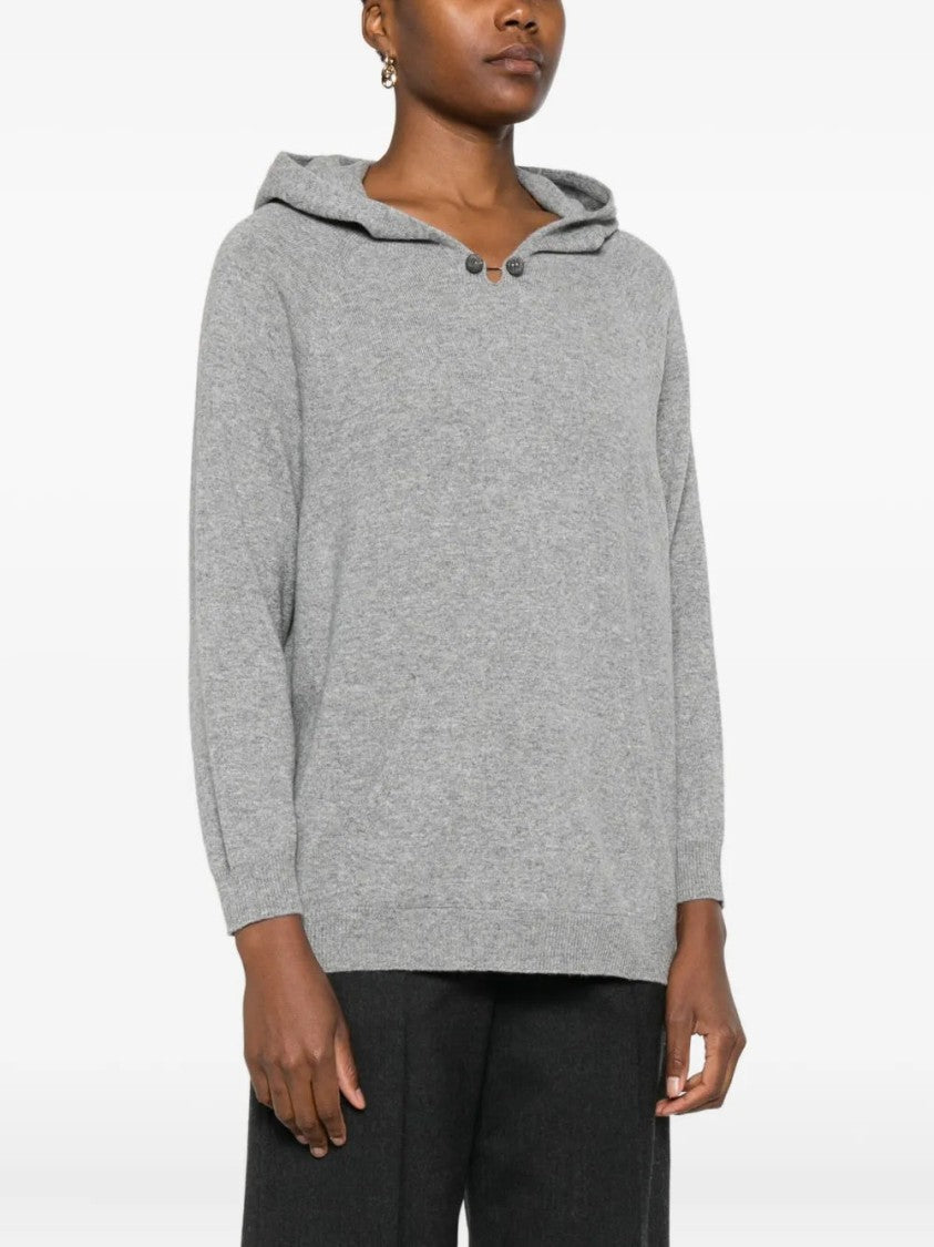 Fabiana Filippi Long-Sleeves Ribbed Hoodie