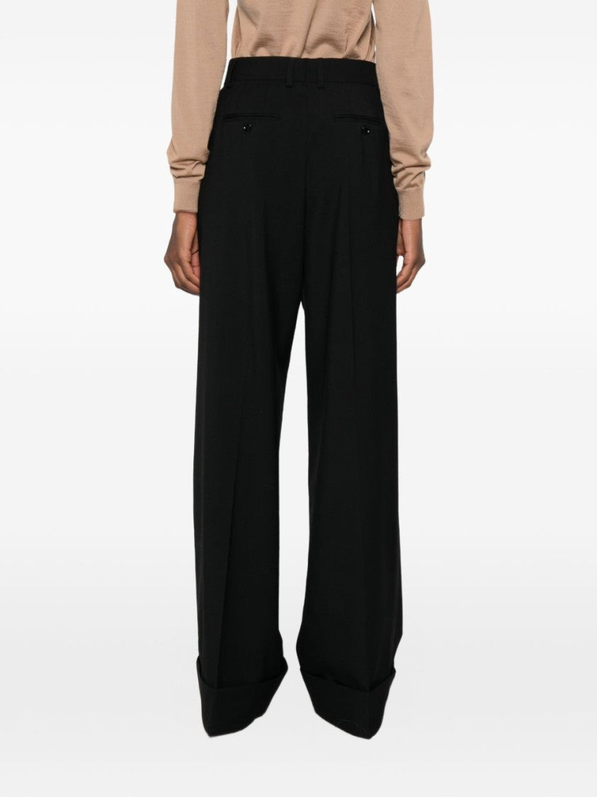 Dolce & Gabbana Wide-Leg Trousers With High Waist And Tailored Pleats