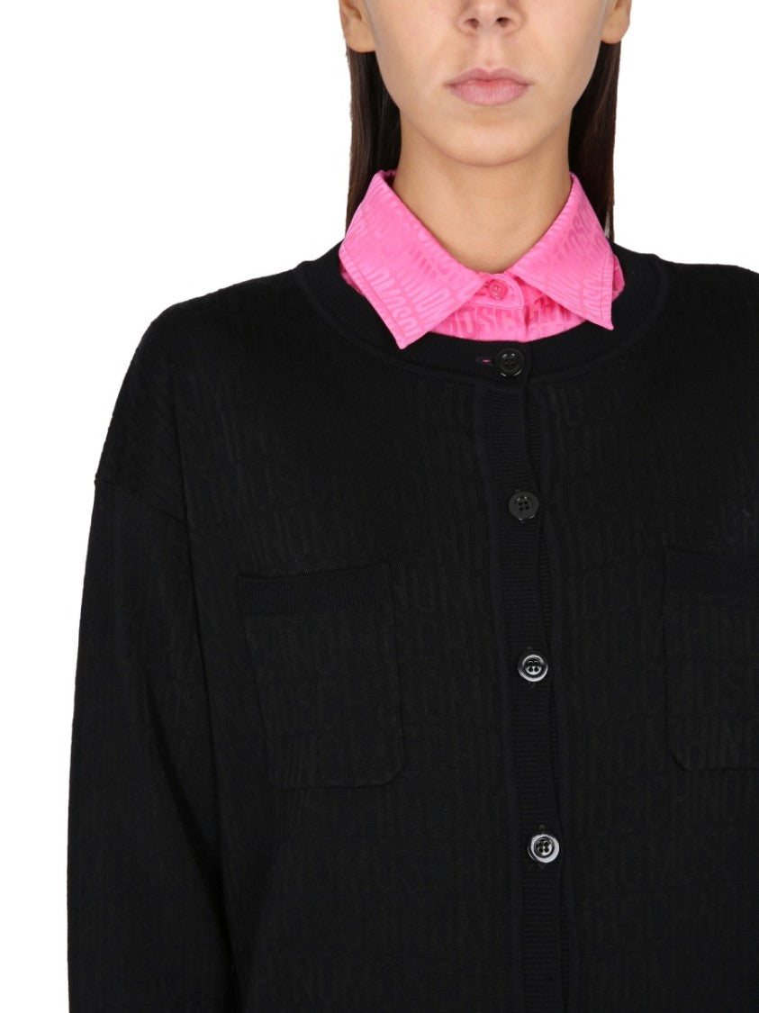 Moschino Relaxed Fit Virgin Wool Cardigan