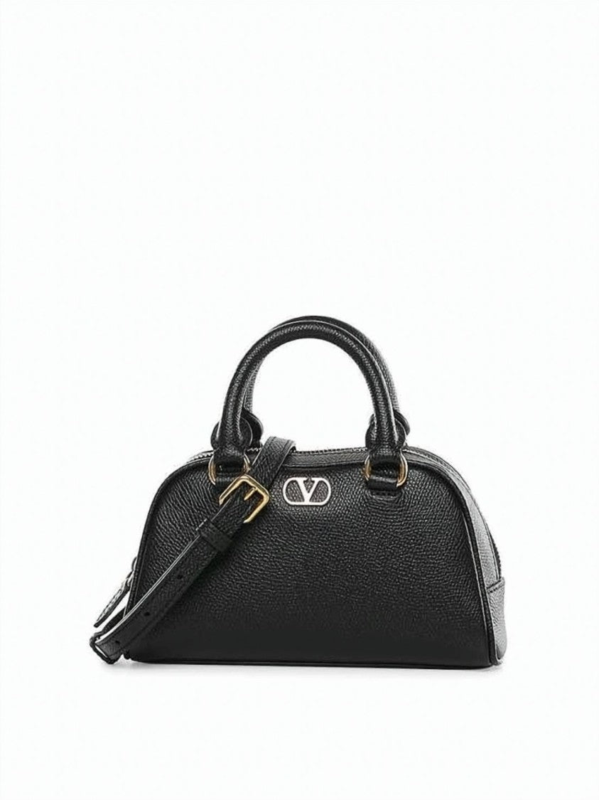 Valentino Garavani Textured Calf Leather Shoulder Bag