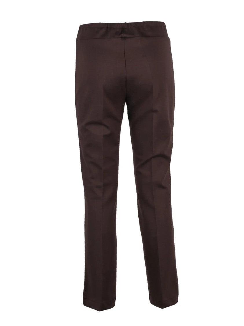 Black 961 Brown Viscose-Blend Straight-Leg Pants