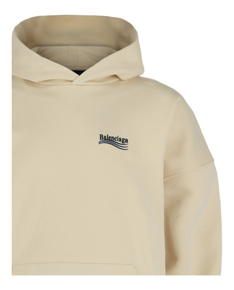 Balenciaga Political Campaign Logo-Embroidered Hoodie