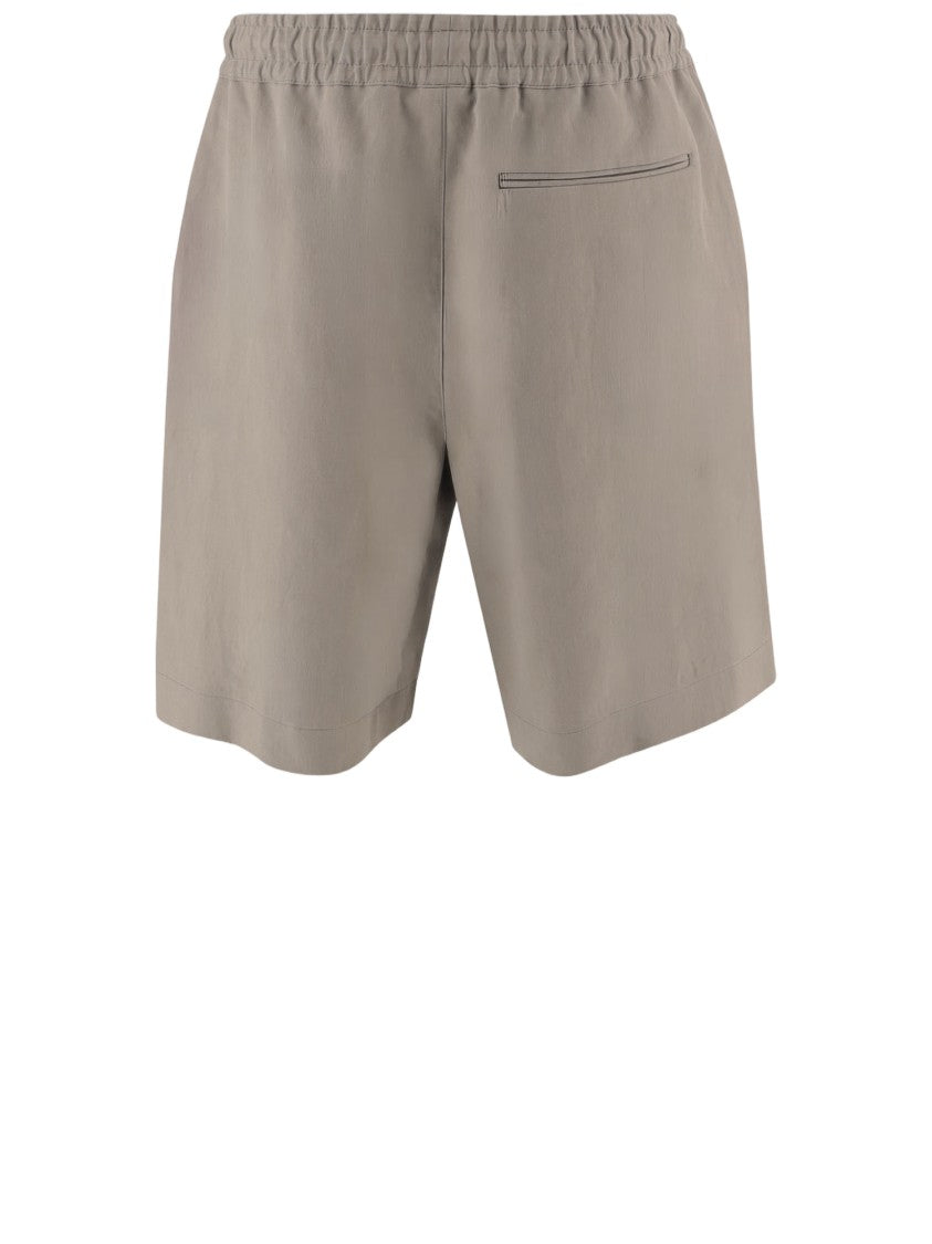 Giorgio Armani Linen Drawstring Shorts With Minimalist Design