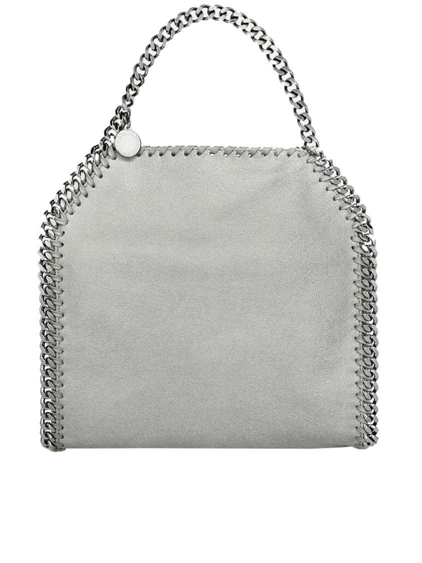 Stella Mccartney Rectangular Silver-Tone Bag With Chain Trim