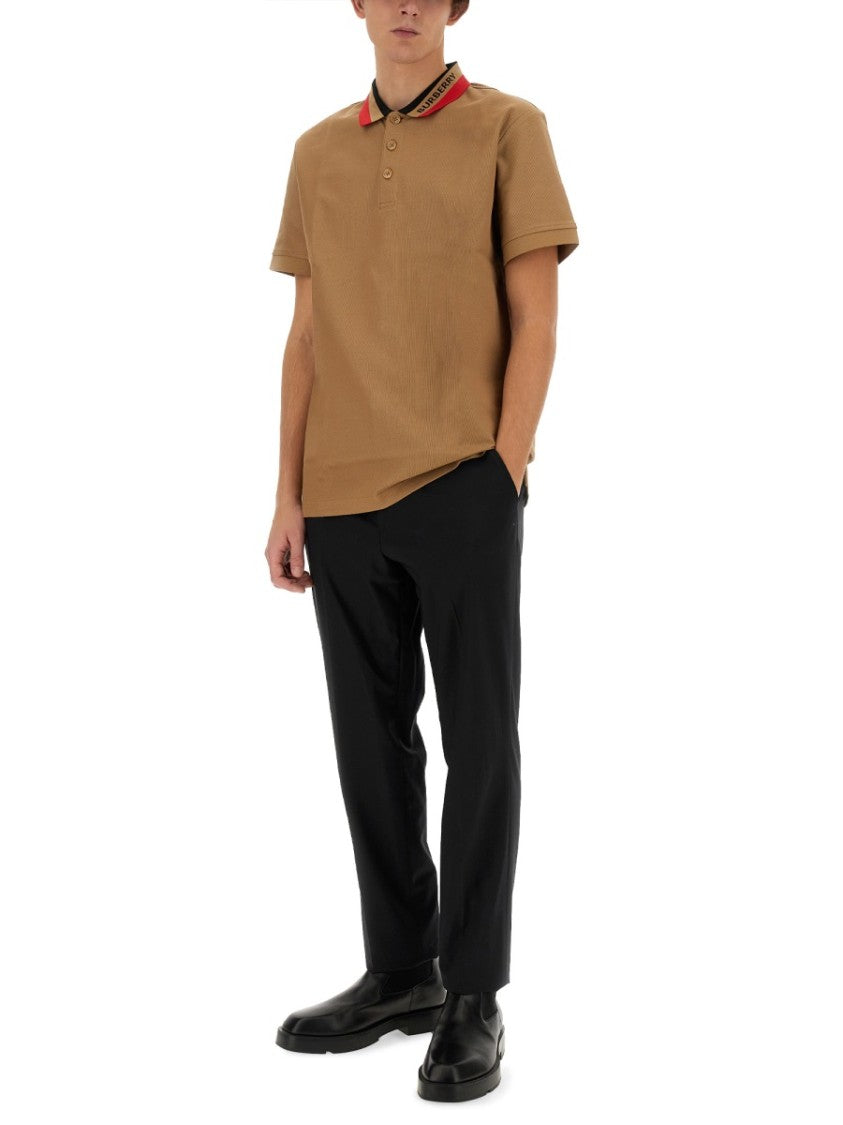 Burberry Textured Cotton Polo Shirt