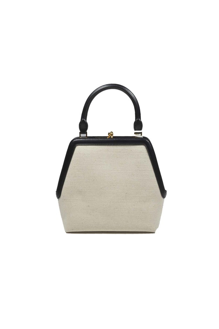 Jil Sander Goji Square Handbag In Beige Canvas