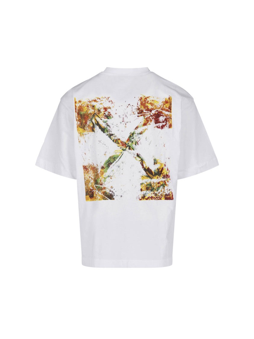 Off-White White Spices Arrow Skate Cotton Printed T-Shirt
