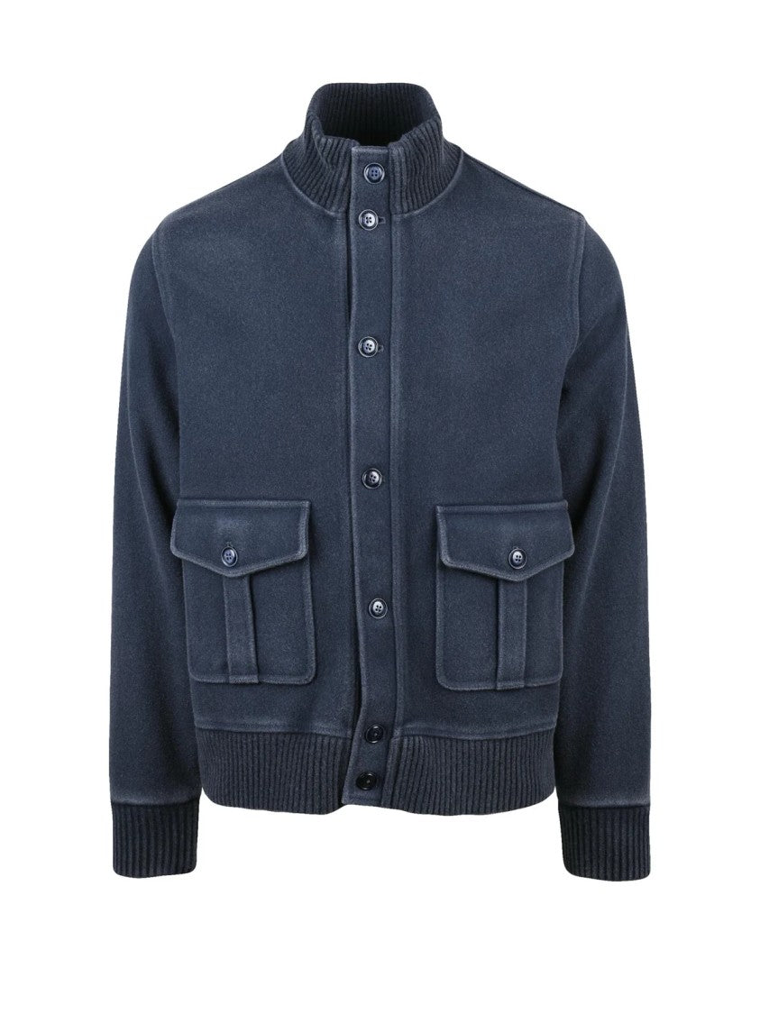 Circolo 1901 Navy Blue Virgin Wool Jacket