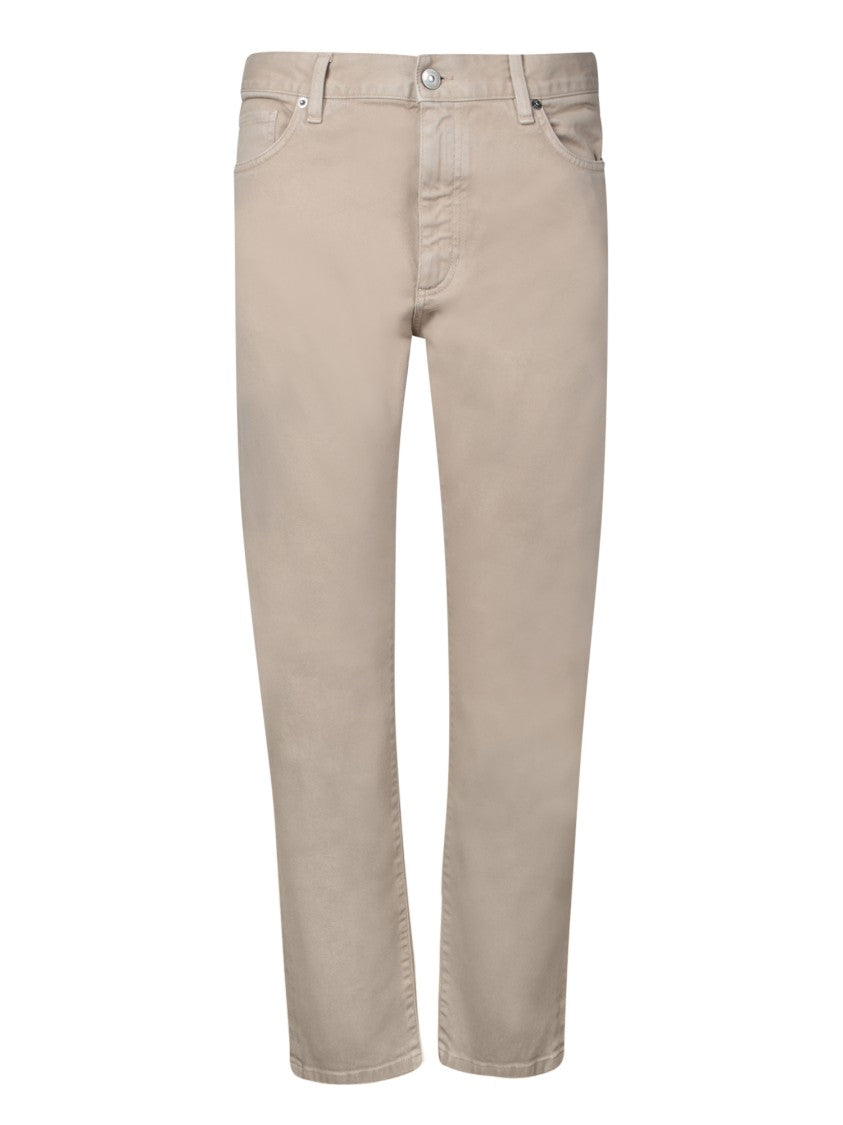 Zegna Beige Straight-Leg Jeans
