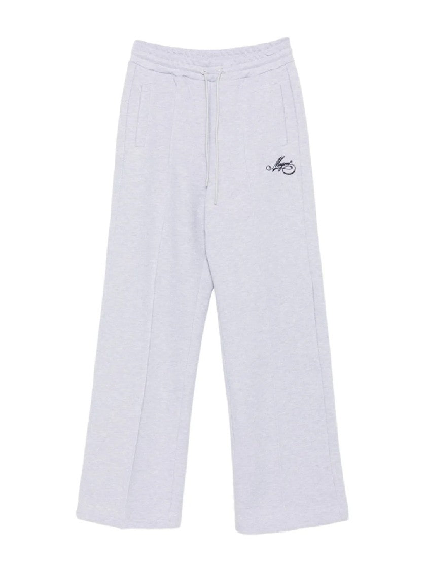 Msgm Wide-Leg Pants With Elastic Waistband And Drawstring