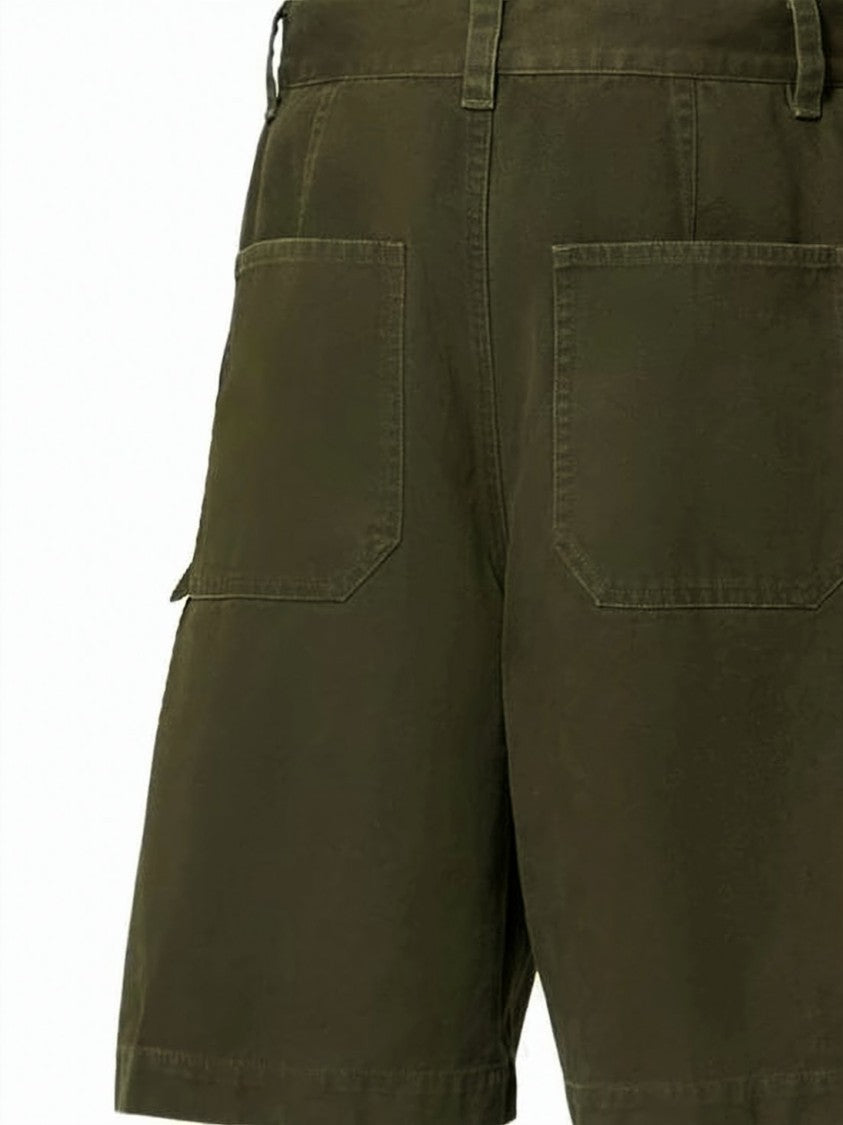 Isabel Marant Beige Straight Cut Cotton Patch Pocket Shorts