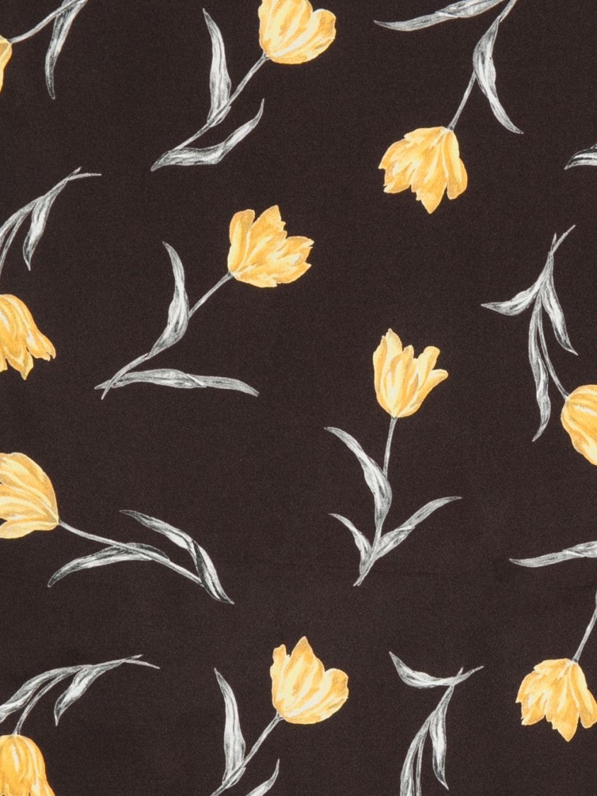 Jacquemus Rectangular Floral Scarf In Silk And Nylon Blend