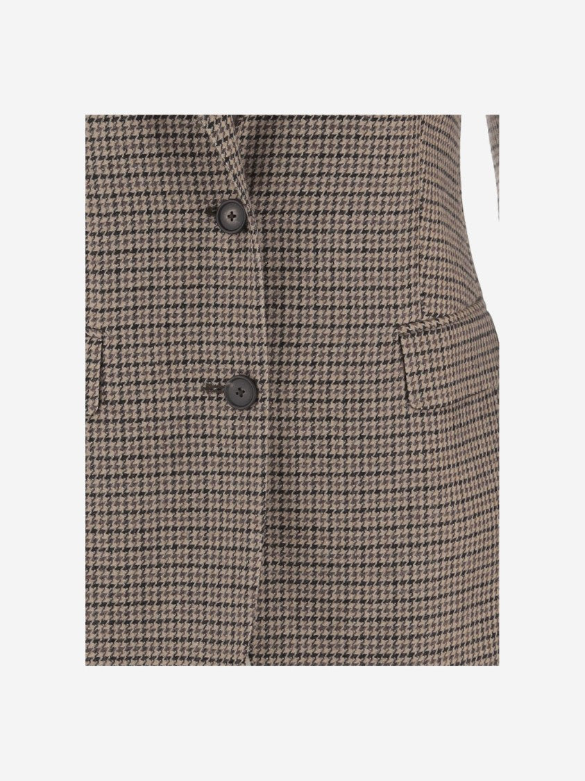 Tagliatore Multicolor Wool Houndstooth Blazer