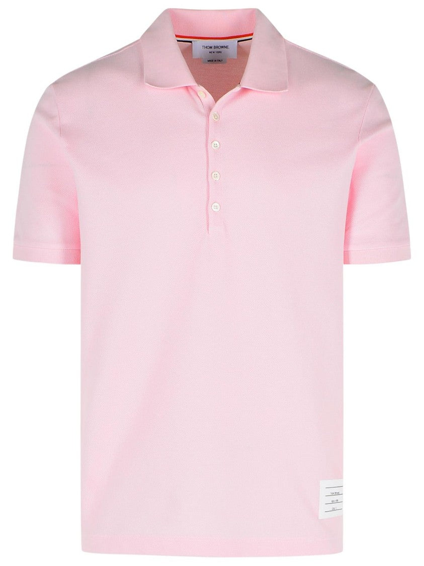 Thom Browne Pink Cotton Polo Shirt
