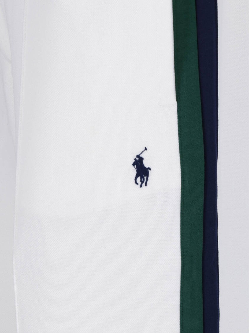 Polo Ralph Lauren White Recycled Wide-Leg Track Trousers