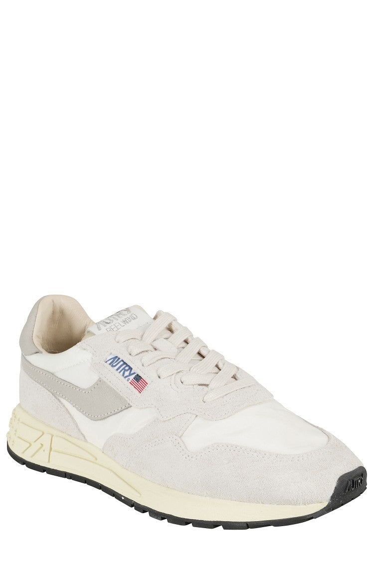 Autry Natural White Reelwind Low Embossed Logo Nylon Sneakers