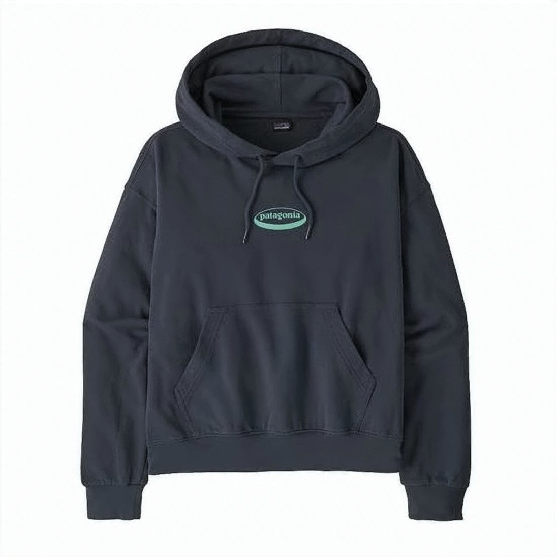 Patagonia Relaxed Fit Blue Cotton Hoodie With Distinctive Logo