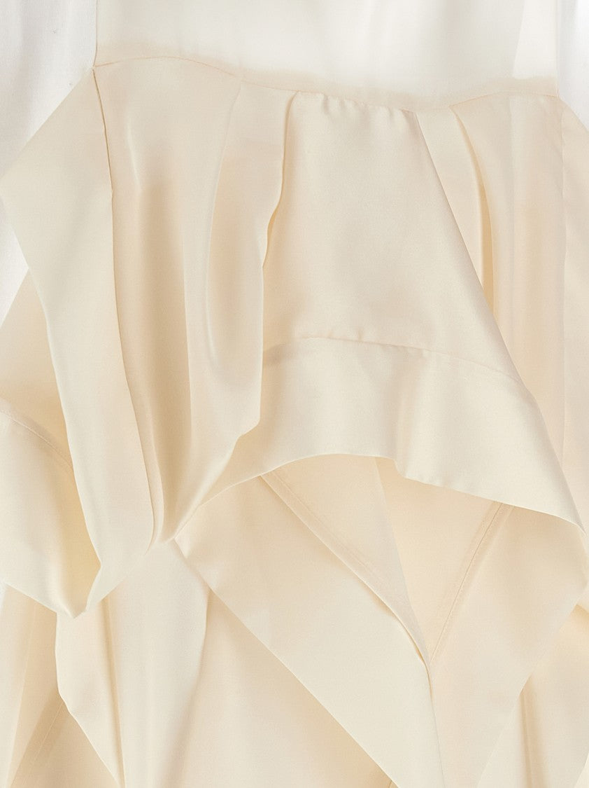 Sacai Textured Asymmetric Pleated T-Shirt By Sacai
